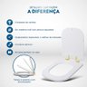 Assento Sanitário com Fechamento Lento Unic Branco para Vaso Deca com Ferragem Dourada - 5