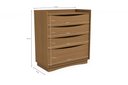 Ver imagem 3 de Cômoda 4 Gavetas Kappesberg M260 Cor Canela