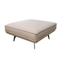 Ver imagem 3 de Sofá Evans Canto + Chaise com Puff Couro Pérola 596cm - 69883