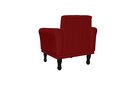 Ver imagem 3 de Kit 2 Poltronas Decorativa Classic Suede Marsala Pés Madeira Ms Decor