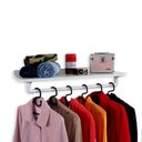 Ver imagem 4 de Cabideiro de Parede Suporte Roupas e Acessórios Branco Laca