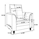 Ver imagem 4 de Poltrona do Papai/vovô/mamãe Sala de Estar Kate Pés Palito Veludo Bege - New Belle Kate Dia Das Mães