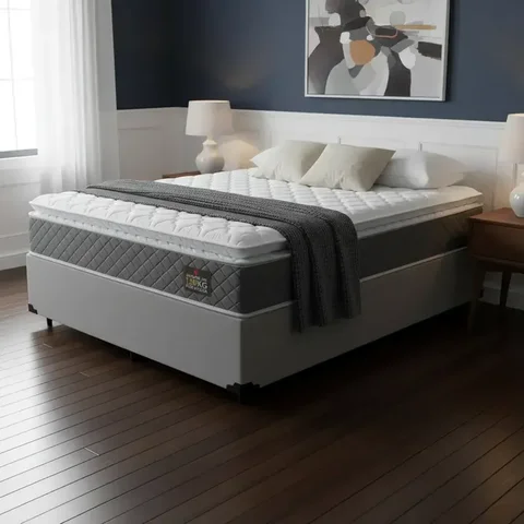 Cama Box com Colchão de Espuma D45 Pillow Top Fort Comfort Casal 138cm