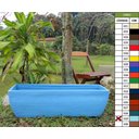 Ver imagem 5 de Kit 3 Vaso Planta 100x30 Jardineira Floreira Polietileno BGPLASTICOS AZUL BEBE 019