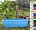 Ver imagem 5 de Kit 3 Vaso Planta 100x30 Jardineira Floreira Polietileno BGPLASTICOS AZUL BEBE 019