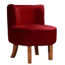 Ver imagem 1 de Cadeira Decorativa Oliva Via Encanto Veludo Vermelha