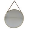 Espelho Redondo Com Alça de Couro Adnet 53 cm e Pino - Bronze - 3