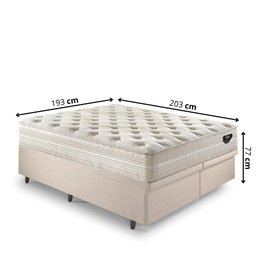 Base Box Baú King 193x203 Linho com Colchão Audaz Molas Ensacadas - 3