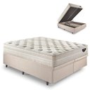 Ver imagem 1 de Base Box Baú King 193x203 Linho com Colchão Audaz Molas Ensacadas