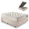 Base Box Baú King 193x203 Linho com Colchão Audaz Molas Ensacadas - 1