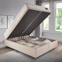 Ver imagem 3 de Base Box Baú King 193x203 Linho com Colchão Audaz Molas Ensacadas