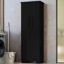Ver imagem 2 de Armario para Lavanderia Multiuso 2 Portas 126x51 cm Mini Preto Rudk