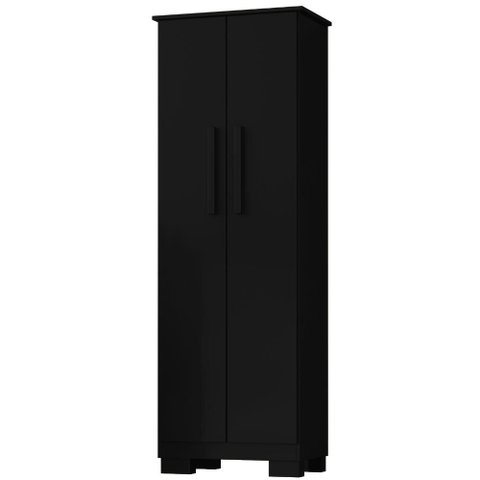 Armario para Lavanderia Multiuso 2 Portas 126x51 cm Mini Preto Rudk