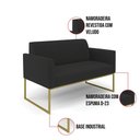Ver imagem 6 de Sofá Namoradeira Base Industrial Dourado Marisa Veludo D03 - D?rossi