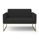Ver imagem 3 de Sofá Namoradeira Base Industrial Dourado Marisa Veludo D03 - D?rossi