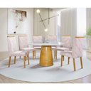 Ver imagem 1 de Sala de Jantar Redonda com 6 Cadeiras 1,30m - Assunção - Art Salas