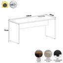 Ver imagem 3 de Mesa Escritório Plataforma 150cm 1 Cx de Tomada Pé Painel F5 Cor:preto