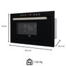 Kit Forno Elétrico Fischer Infinity Embutir 50l 5 Funções + Micro-ondas Infinity 25l Preto 220v - 3