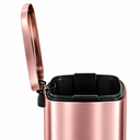 Ver imagem 4 de Lixeira Inox Retangular c/Pedal 30L. Escovado Mood - Rose Gold