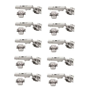 Kit 10 Dobradiças 35mm 107º Reta Clip Top Blumotion Niquelada com Amortecedor Blum 01 Kit