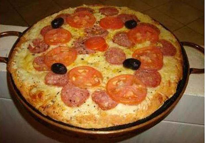 Forma de Pizza em Pedra Sabão sem Alças e com Aro de 40 Cm - 4