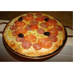 Forma de Pizza em Pedra Sabão sem Alças e com Aro de 40 Cm - 4
