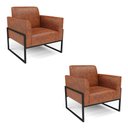 Ver imagem 1 de Kit 2 Poltronas Base Industrial Alta Preto Marisa Corano Nozes D03 - D'rossi Drossi