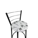 Ver imagem 2 de Banqueta Alta Preta Cozinha Gourmet Americana - Branco Floral
