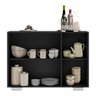 Aparador Buffet 3 Portas com Pés Quadrados Veneza Multimóveis MP1010 Preto/Branco - 6