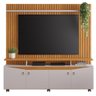 Home Conceito com Painel Ripado Tv até 65 Polegadas Cinamomo Off White - 1
