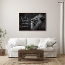 Ver imagem 1 de Quadro Decorativo Salmo 121 Aquele que Te Guarda, Não Dorme com 1 Tela 60x90cm para Sala Quarto Sem Vidro