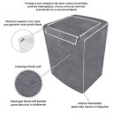 Ver imagem 6 de Capa Máquina Lavar Roupas Ziper 12 13 14 15 Kg Brastemp Electrolux Consul Cinza/g