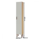 Ver imagem 3 de Paneleiro 1 Porta 3 Prateleiras Freijo/white Laca Brilho - Genialflex