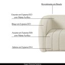 Ver imagem 4 de Sofá Decorativo Sala de Estar 292cm Adam 4 Lugares Boucle Off White G45 - Gran Belo Sofá Adam