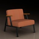 Ver imagem 3 de Poltrona Decorativa Coimbra Preto/cinamomo/terracota - Móveis Arapongas Preto Fosco/cin/suede