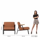 Ver imagem 5 de Poltrona Decorativa Coimbra Preto/cinamomo/terracota - Móveis Arapongas Preto Fosco/cin/suede