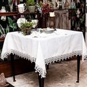 Ver imagem 2 de Toalha de Mesa Quadrada 180x180cm 9018 - Rafimex Branca