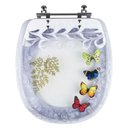 Ver imagem 1 de Tampa de Vaso Poliéster Decorada Borboletas Aspen Branco para Louça Deca