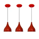 Ver imagem 1 de Luminárias pendentes balcão 3 un Vermelho