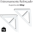 Ver imagem 5 de 2 Suportes de Prateleira Mão Francesa Formato Triangular Decorativo Aço Carbono