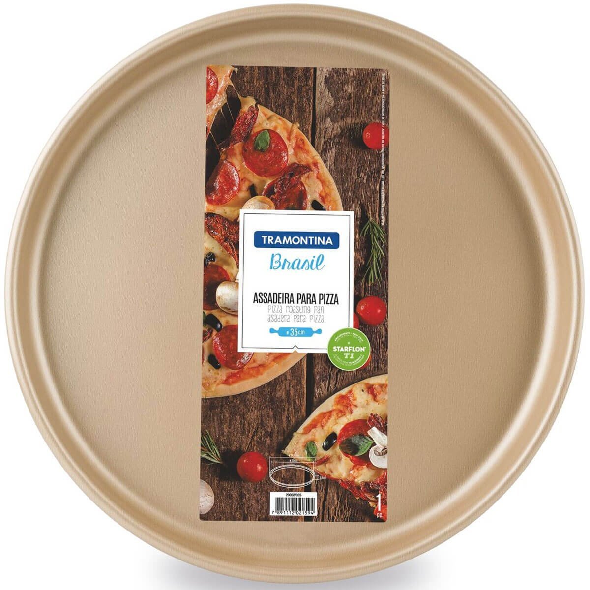 Kit 2 Formas Assadeiras de Pizza Tramontina Redonda Antiaderente Starflon Vermelha 30cm - 6
