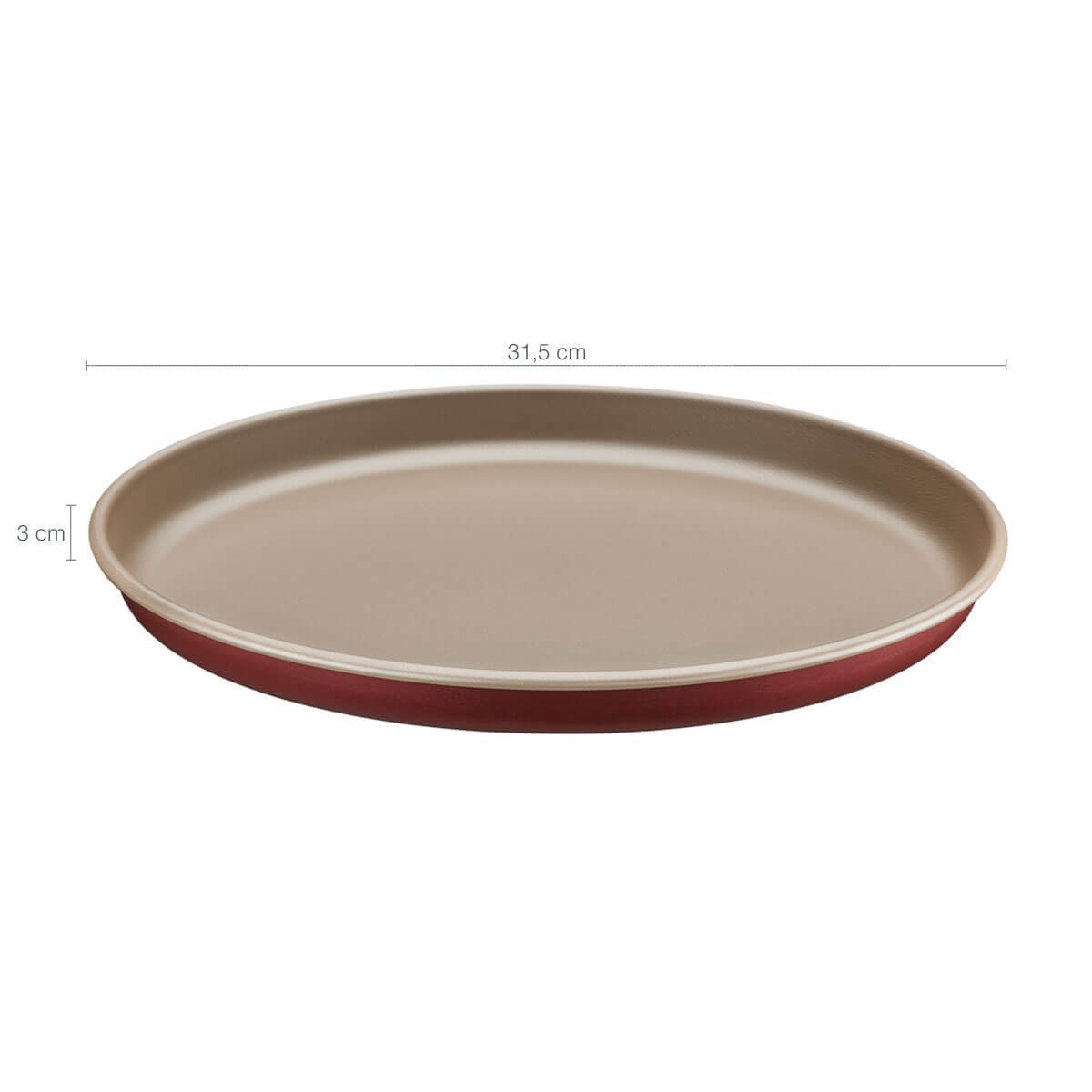 Kit 2 Formas Assadeiras de Pizza Tramontina Redonda Antiaderente Starflon Vermelha 30cm - 3