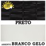 2 Banquetas Forts Baixa Fibra Sintética Preto Ferro Assento Branco com Bistrô - 3