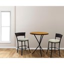 Ver imagem 2 de 2 Banquetas Forts Baixa Fibra Sintética Preto Ferro Assento Branco com Bistrô