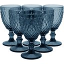 Ver imagem 5 de Taça Água 17x9x9cm 330ml Vidro Azul 6pç