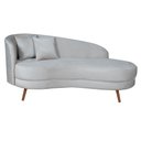 Ver imagem 3 de Chaise Longue Divã Emili 1,60 Veludo Bege Marfim - Star Confort