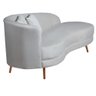 Chaise Longue Divã Emili 1,60 Veludo Bege Marfim - Star Confort - 1