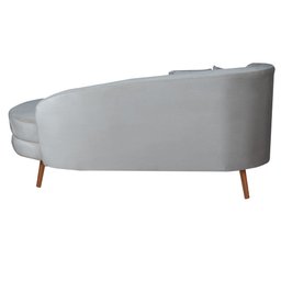 Chaise Longue Divã Emili 1,60 Veludo Bege Marfim - Star Confort - 4