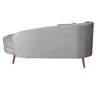 Chaise Longue Divã Emili 1,60 Veludo Bege Marfim - Star Confort - 4