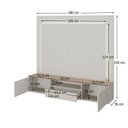 Ver imagem 4 de Painel para TV até 65 Polegadas Rack Suspenso LED 100% MDF 165CMX180CM Astro Yescasa